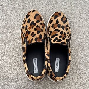 Steve Madden Animal Print Slip-On Shoes